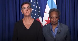 Lori Elaine Lightfoot with his partner