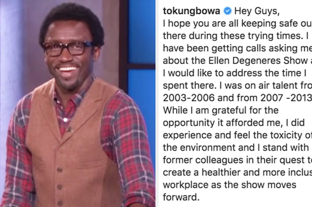 why did tony okungbowa leave ellen