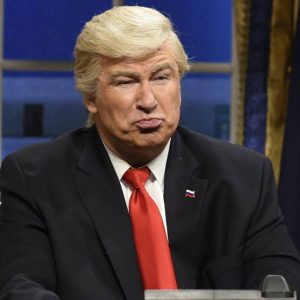 Alec Baldwin pretending to be Donald Trump at Saturday Night Live