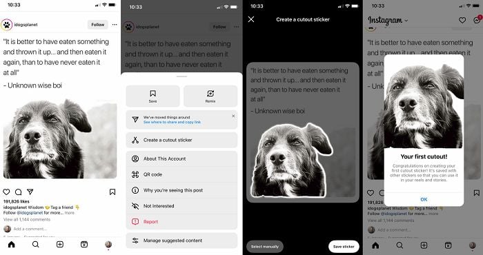 Instagram Will Now Enable Users to Create Custom Sticker from Still Image Posts