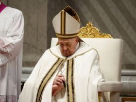 Pope Francis presides over Easter Vigil after sudden absence on Good Friday