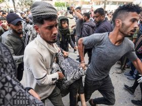 An Israeli airstrike hits a Gaza hospital tent camp, killing 2 Palestinians and hurting journalists