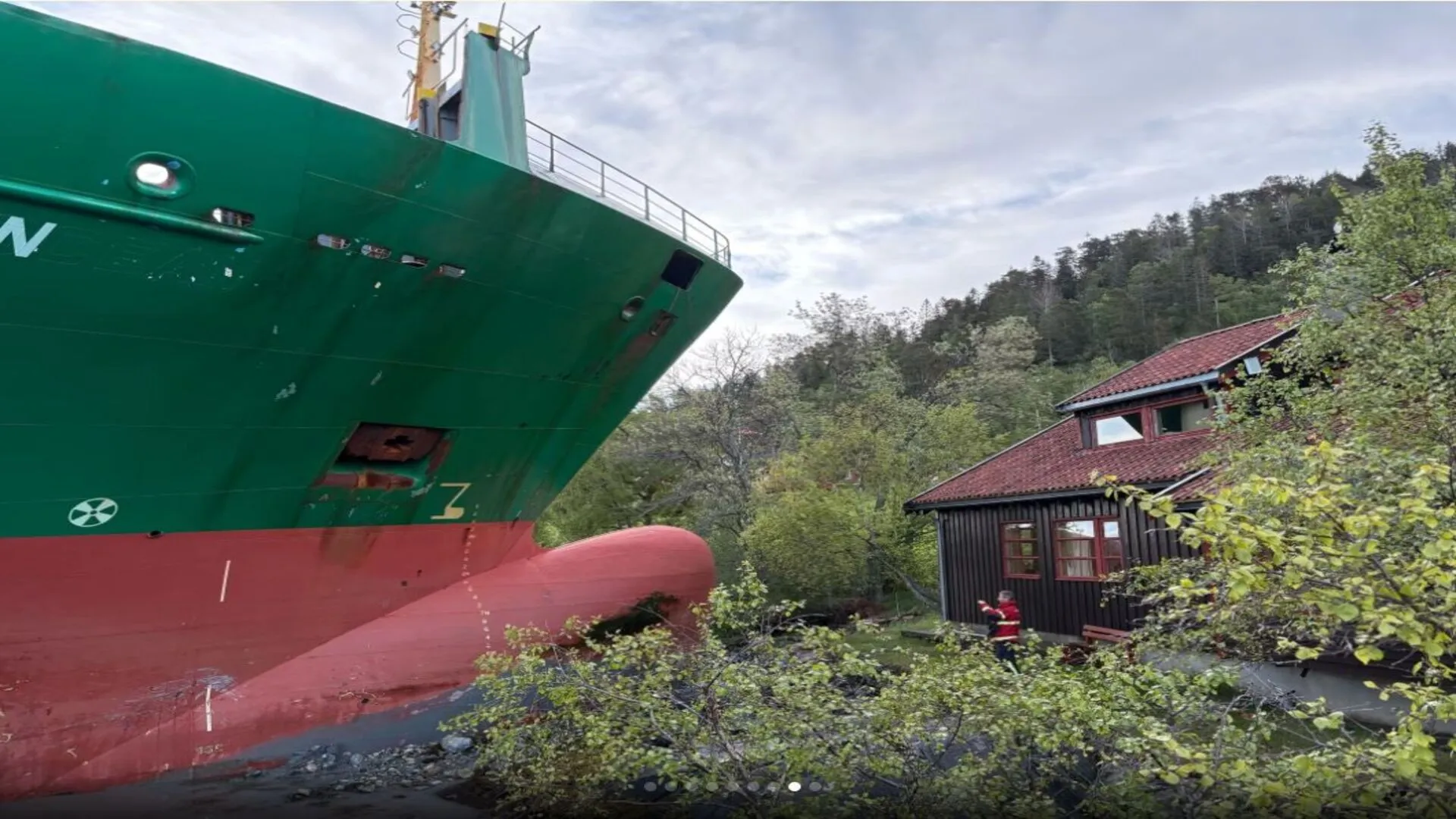 Container Ship Crashes Into Norwegian Yard After Officer Falls Asleep at the Helm