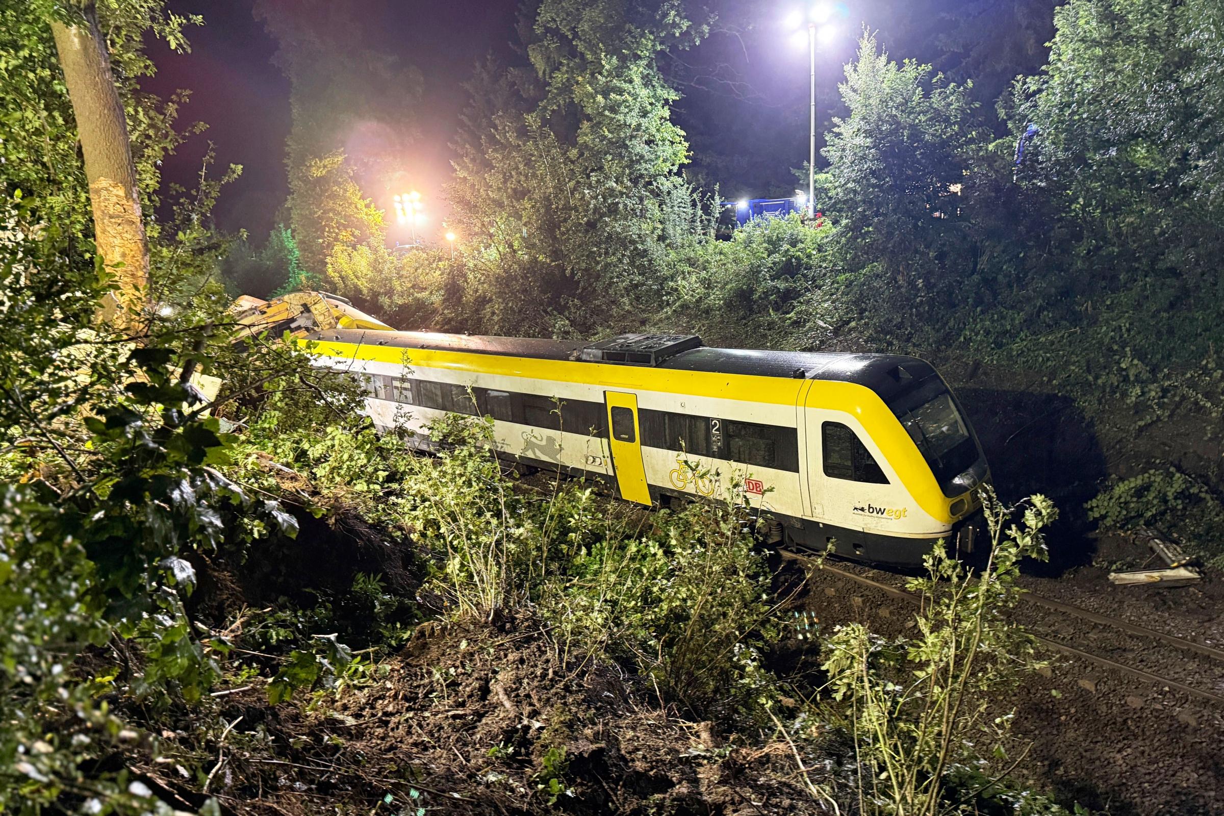 Landslide Derails Train in Germany, Killing Three and Injuring Dozens Amid Heavy Rainfall and Flooding