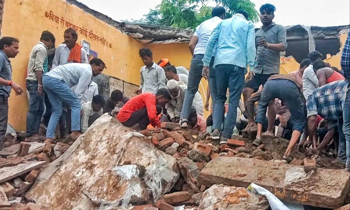 Seven Children Killed as School Roof Collapses in Rain-Hit Rajasthan Village