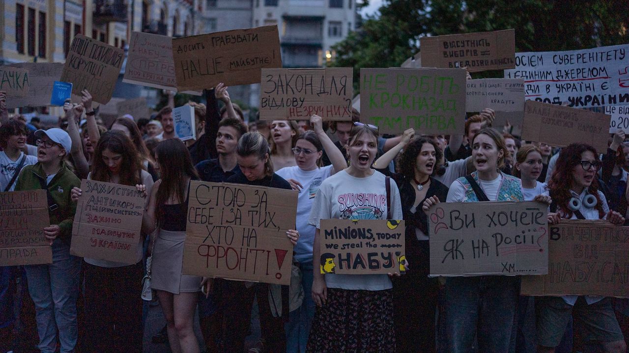 Zelensky Sparks Nationwide Protests With Anti-Corruption Law Critics Call a Democratic Setback
