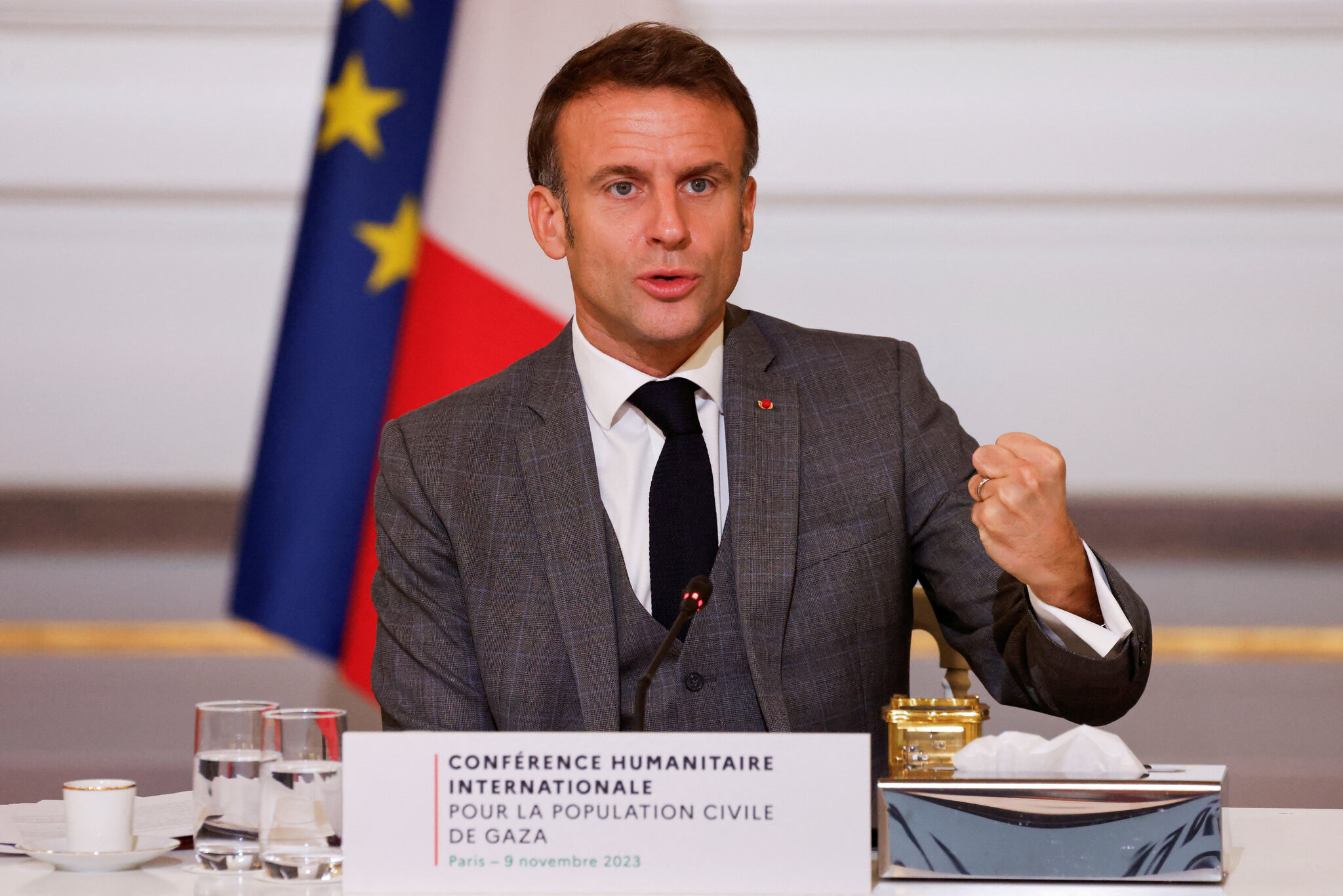 Macron Slams Hamas Over Hostage Video, Renews Call for Ceasefire and Two-State Peace Plan
